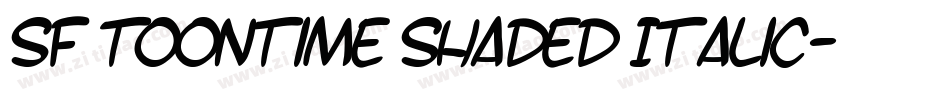 SF Toontime Shaded Italic字体转换